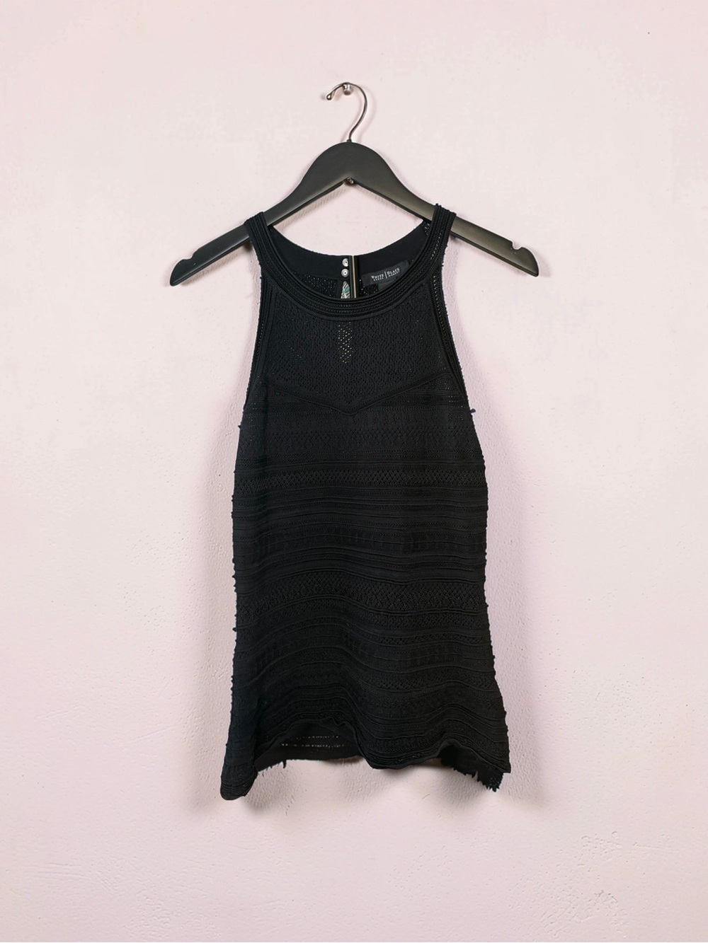 White House Black Market Black Knit Racerback Tank